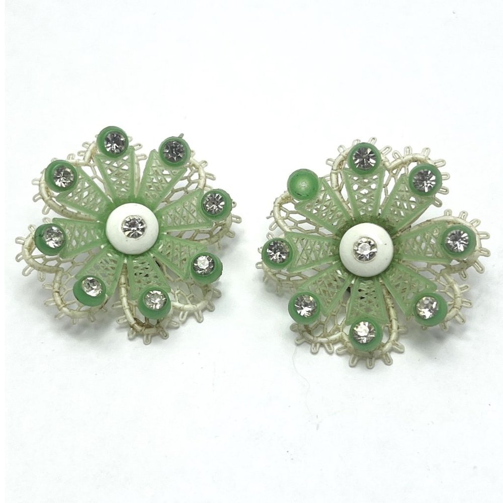 Vintage Western Germany Flower Earrings